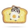 Pikkukuva 1 / 5: 40x60cm Söpö Kissan Kylpymatto Toast, Pehmeä ja Imuva Mikrokuitu Kylpymatto, Liukumaton Karvainen Suihku Matto, Konepesu