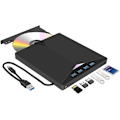 Pikkukuva 1 / 5: USB 3.0 ja Type-C ulkoinen DVD/CD-ROM-lukija ja poltin SD/TF-kortti- ja USB-lukijalla, CD-RW VCD f