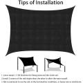 Miniatyrbillede 4 af 5: Solsejl, Vandafvisende, 4 x 3 m, Polyester, rektangulær, bla