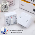 Miniatyrbillede 3 af 4: 2 stk. 60 minutters Køkken Timer 1 Time Visuel Køkken Ur Timer Mini Nedtællingstimer Høj Lyd, Mekanisk Timer til