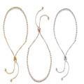 Miniatyrbillede 3 af 4: Cubic Zirconia Klassisk Tennis Armbånd til Kvinder - Justerbar Slider