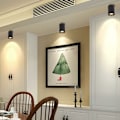Miniatyrbillede 3 af 4: (Varmt hvid 3000k) (sort, 7*10cm) Justerbar Overflade Spotlight 7W