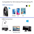 Pikkukuva 5 / 5: WiFi-endoskooppi USB-tarkastuskamera, 2 megapikselin 1200P HD-endoskooppi