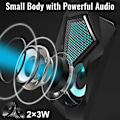 Miniatyrbilde 4 av 5: Mini PC-høyttaler, USB PC-høyttaler Gaming Stereo System Datamaskinhøyttalere Volumkontroll med LED-lys 3,5 mm for smarttelefon nettbrett stasjonær PC