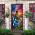 Pikkukuva 1 / 4: 77x200cm Ovitarttu Trompe l'oeil -efekti 3D-tapetti（Tyyli 15)