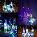 Miniatyrbillede 5 af 5: 10 stk. Star Wine Bottle String Lights Faux Cork Copper Batt