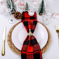 Miniatyrbillede 3 af 5: (Guld Juletræ) Xmas Servietringe Sæt af 6, Diamant Servietring til Bryllup, Thanksg