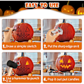 Pikkukuva 4 / 5: 13 Halloween-kurpitsanveistotyökalusarja, DIY-lyhtykoristeet
