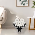 Miniatyrbillede 5 af 5: Toiletpapirholder i metal - Hjorteformet papirholder til badeværelset (sort)