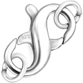 Pikkukuva 1 / 5: 14mmx 6mm S925 Kaksinkertainen Avautuva Hummerilukko Sterling Hopea ja Kulta Kaulakoru Rannekorun Pidennyslukot ja Sulkemiset