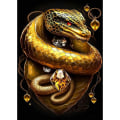 Miniatyrbillede 1 af 5: 5D Diamantmaleri 30x40cm Drage D