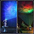 Miniatyrbilde 4 av 4: Astronaut Galaxy Projektor LED Stjernehimmel Projektor Sittende/Stående, Fjernkontroll & Timer, Nattlys, Romdekorasjon Galaxy Takprojektor fo