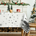 Miniatyrbilde 3 av 5: Juleduks 137*274cm, Juletre Buffalo Plaid Svart Vaskbar Duks for Fest Piknik Middag Dekorasjon