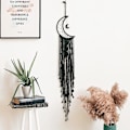 Miniatyrbillede 2 af 5: (Black Moon) Sort Drømmfangere med Håndlavet Vævet Bomuld Drømmfangere Boho Makrame Væghængning Hjemmedekoration