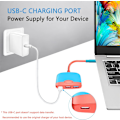 Miniatyrbild 6 av 6: Portabel Switch-docka med HDMI-adapter för Nintendo Switch, Resedocka 3-i-1 Switch Docki Red and Blue