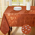 Miniatyrbilde 1 av 5: Smiry Høst Jacquard Dugg, 60x84 Tommer Vanntett Høstblader Damask Dugg, Rektangulært Stoff Dugg for
