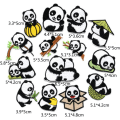 Miniatyrbillede 2 af 5: 14 stk. søde panda-broderede patches sy strygejern på patches til børn