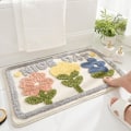 Miniatyrbillede 1 af 5: Antislip Bademåtte, Blød Mikrofiber Badeværelsesmåtte, Maskinvaskbar Absorberende Brusemåtte til Badeværelse, Køkken, Soveværelse, D