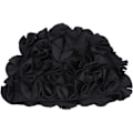 Miniatyrbillede 1 af 3: Sort Blomstersvømmehat Hætte Svømmehat Kvinder Børn Retro Blomster Blomster Mode Elastisk Badehætte