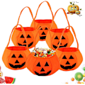 Miniatyrbillede 1 af 5: 6 stk. Halloween slikposer, Halloween græskarposer Non-woven merchandise poser Trick or Treat gavepose