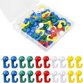 Miniatyrbilde 1 av 5: (Fargerike) Trykknappkroker 50 stk Plast Trykknappkroker Trykknapper med Trykknappkroker Hengende Hoo