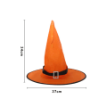 Miniatyrbillede 5 af 5: Halloween Hat Hekse Hat Cap Glow Garn Halloween Hekse Kostume Tilbehør til Halloween Fest Favor Fa