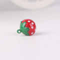 Miniatyrbillede 4 af 4: 10 stk. søde mini pink klokkeformede jordbær kobber jingle bjælder