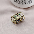 Miniatyrbillede 3 af 4: 2 stk Retro Dame Sjal Ring Klips Glide i Guld Sølv Tone Metal Antik Hult Rør Chiffon Spænde