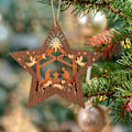 Miniatyrbilde 2 av 5: 11,9×11,4×0,8cm Julekrybbepynt, Juler Tre Hengepynt Stjerneformet Julekrybbe Souvenir til Jul