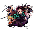 Pikkukuva 1 / 5: Demon Slayer -seinätarra lastenhuoneeseen, itseliimautuva seinäkoriste,
