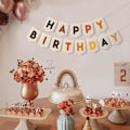 Miniatyrbillede 4 af 4: 9x13cm Boho Filt Happy Birthday Banner - Bohemian Fødselsdagsfest Dekorationer, Dreng Pige Fødselsdag Filt Banner, Boho Happy Bi