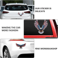 Miniatyrbillede 4 af 5: 4 stk. Reflekterende Bald Eagle Bilstickere Flag