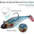Miniatyrbillede 4 af 5: Bløde agn til karpe, gedde og ørred (3 stk.), crankbait-fiskeri med Ult