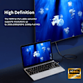 Miniatyrbillede 4 af 5: Guldbelagt HDMI til VGA adapterkabel, 1080p - til stationær computer, projektor