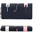 Miniatyrbild 3 av 5: Mini Falskt Läder Bifold Söt 3 Katter Blixtlås Clutch Väska Underbar Lång Söt Katt Plånbok Handväska för Black