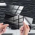 Miniatyrbillede 1 af 5: Rektangulære flisestickers (sort, 48 stk)