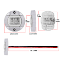 Pikkukuva 3 / 5: (Sininen+Valkoinen)Meri Navigointi Valot 4 LED Takavalot 12V Vedenpitävä