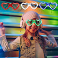 Miniatyrbilde 5 av 5: （Hjerteform）4 stk. LED-briller, blinkende LED Cyberpunk-briller til diskofest, cosplay,