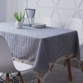 Miniatyrbilde 1 av 5: Bleu - Rektangulær duk med frynser i bomull og lin, vaskbar