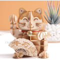 Miniatyrbilde 2 av 5: 3D-tremodellpuslespill for å bygge for voksne barn Lucky Cat, DIY-modellsett konstruksjonsleketøy, Puluts C