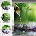 Miniatyrbillede 4 af 5: Zen Have Bruseforhæng 120x180, Grøn Bambus Sort Sten Hvid Blomst Badeforhæng Japansk Meditation Afslapning Vandtæt Stof Vaskbart Bade C