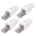 Miniatyrbilde 1 av 5: Pakke RJ45-kontakt Verktøyfri, Cat 6 felttermineringsplugg, gullbelagt, UTP for CAT6, CAT5E, 23-26 AWG 1Gbps nettverkskabel