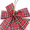 Miniatyrbillede 3 af 4: 4 stk. Store Buffalo Plaid Bøjler Julekransbøjle Burlap Ferie Store Julebøjler til Juletræstopbøjle Fron