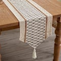 Miniatyrbillede 1 af 5: Boho-stil med frynser, bomuld & linned, landlig hjemmedekor til stuekommode tørklæder