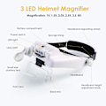 Miniatyrbillede 2 af 4: Lighted Head Magnifier Med Aftagelig Gratis Leds Læsning Hea