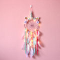 Miniatyrbillede 1 af 5: Flyvende lilla drømmefanger - Unicorn med lys