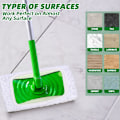 Miniatyrbilde 4 av 5: 5-pakks gjenbrukbare mikrofibermoppkluter for Swiffer-mopp, vaskbare moppkluter, mopputskiftningskluter for gulvrengjøring