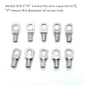 Miniatyrbillede 3 af 5: 120 stk. crimp terminal sæt, kobber bolt hul elektriske terminaler, batteriterminaler kabel terminaler ring S