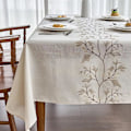 Miniatyrbild 3 av 5: 1 st Printed Duken Rektangulärt Bord 140 x 140 cm Boho Duk Linne Skrynkel Fri Dukar Rektangulär Kök