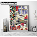 Miniatyrbild 2 av 5: (30x40cm) DIY Diamantmålning Jul Hund Kit, 5D Jul Broderi Diamantmålning Full Kit A